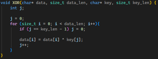 XOR decryption routine in C